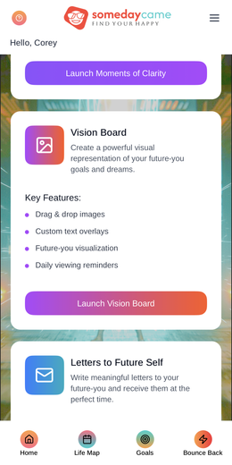 Someday Came Success Tool Kit — Vision Board screen