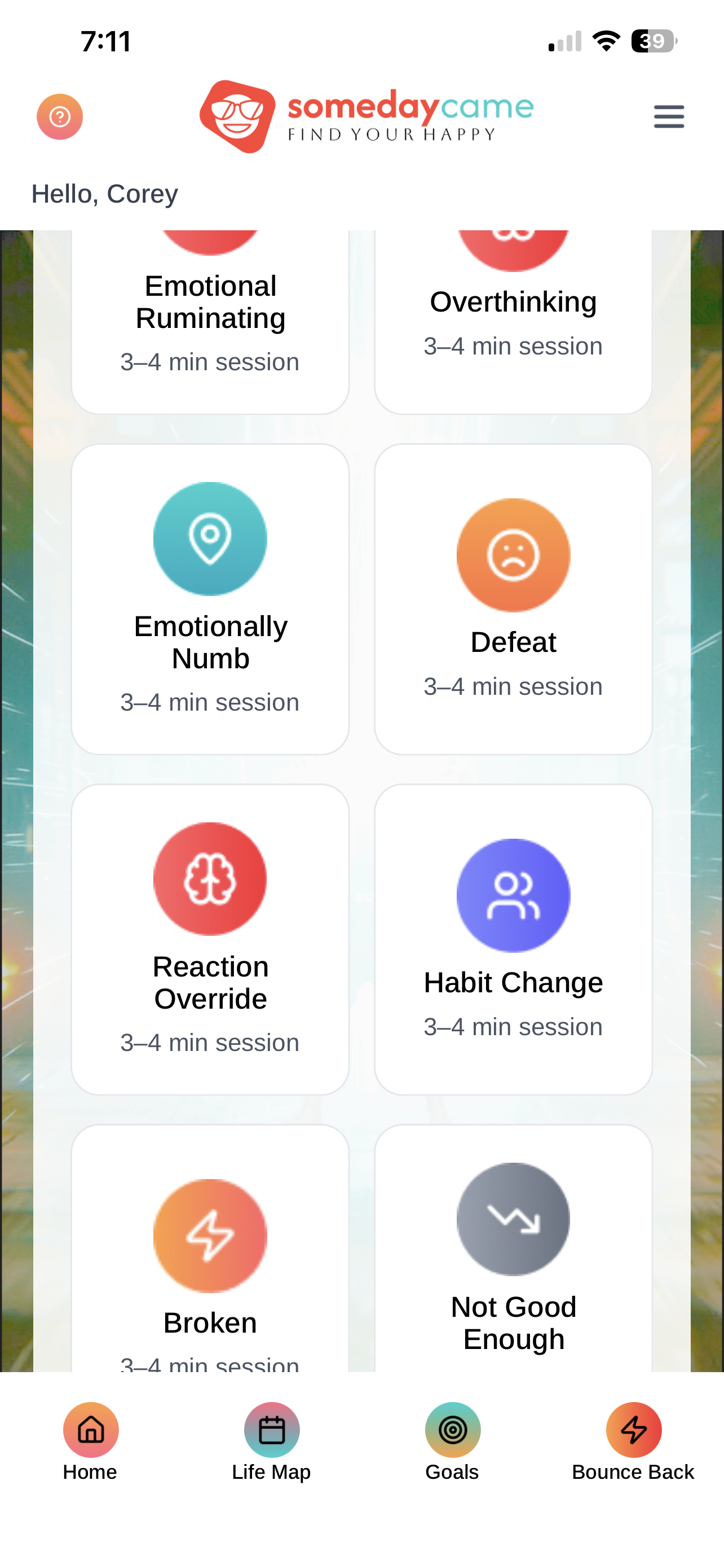 Someday Came Vortex Escape emotion selection screen